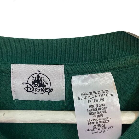 Disney size 3 XL Christmas sweatshirt green Mickey Minney mouse - Picture 4 of 4